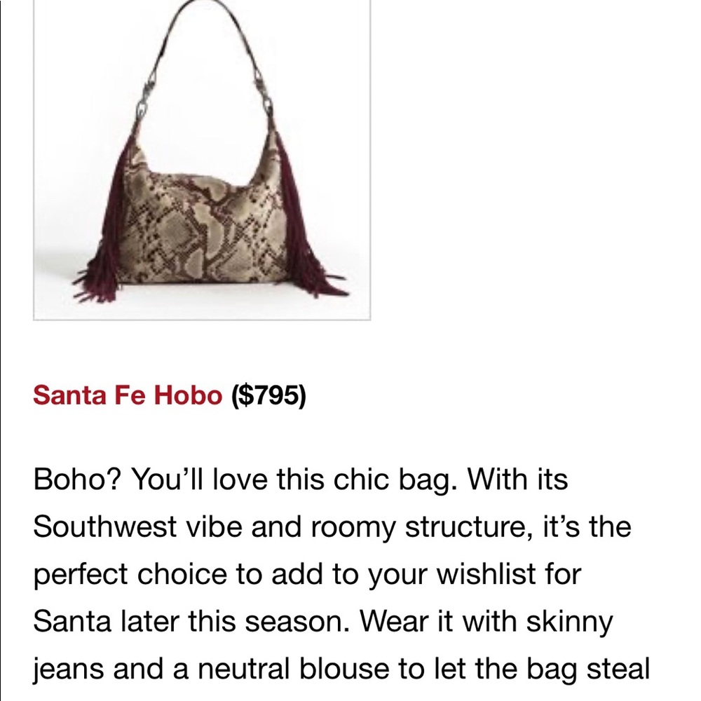 Ariat Santa Fe hobo fringe purse - Picture 3 of 13